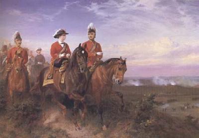 George Thomas Queen Victoria and the Prince Consort at Aldershot (mk25) oil painting image